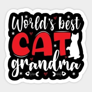 World's Best Cat & Dog Grandma Sticker